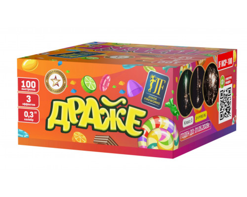 Фейерверк салют 0.3 калибр 100 выстрелов 25 сек. JF MCP-100 Драже (Joker Fireworks)