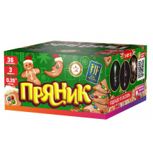 Фейерверк салют 0.35 калибр 36 выстрелов 60 сек. JF MCP-36 Пряник (Joker Fireworks)