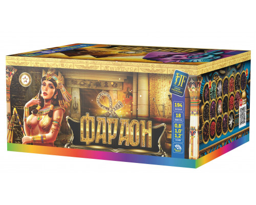 Фейерверк салют 0,8-1-1,2 калибр 194 выстрелов 190 сек. JF VIP6 Фараон (Joker Fireworks)