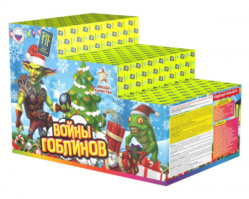 Фейерверк салют 0,8-1-1,2 калибр 78 выстрелов 85 сек. JF C2 Войны Гоблинов (Joker Fireworks)