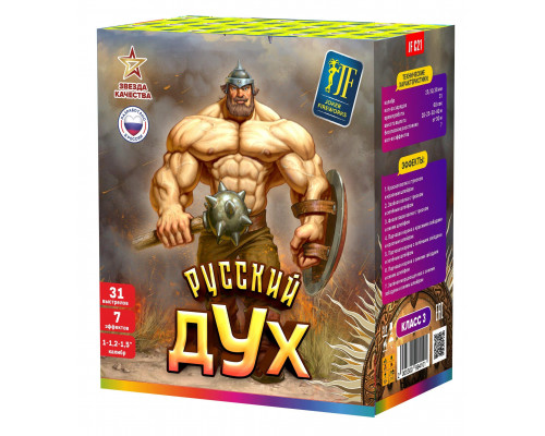 Фейерверк крупный 1-1,2-1,5 калибр 31 выстрелов 45 сек. JF C21 Русский дух (Joker Fireworks)