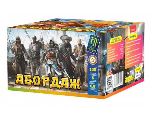 Фейерверк салют 0.8 калибр 100 выстрелов 85 сек. JF C20-100/01 Абордаж (Joker Fireworks)