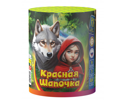 Фейерверк салют 0.8 калибр 9 выстрелов 20 сек. JF C20-9/01 Красная шапочка (Joker Fireworks)