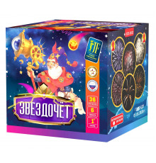 Фейерверк салют 1 калибр 36 выстрелов 50 сек. JF C25-36/02 Звездочет (Joker Fireworks)