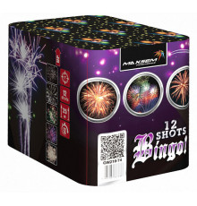 Фейерверк салют 1" калибр 12 выстрелов 20 сек. GW218-74 Бинго / BINGO! (Maxsem)