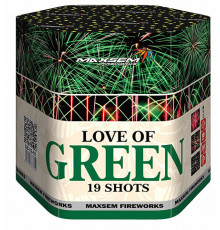 Фейерверк салют 1,2" калибр 19 выстрелов 40 сек. SB-19-03 Юность / LOVE OF GREEN (Maxsem)