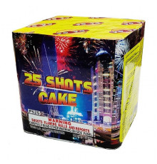 Фейерверк салют  калибр  выстрелов  сек. JF C20-25/04 25 SHOTS CAKE (Joker Fireworks)