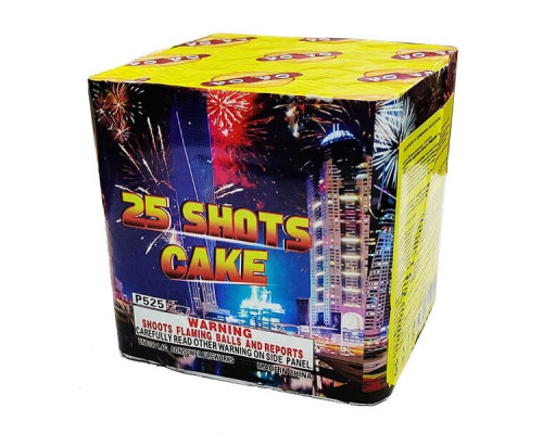 Фейерверк салют  калибр  выстрелов  сек. JF C20-25/04 25 SHOTS CAKE (Joker Fireworks)