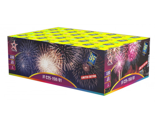 Фейерверк салют 1 калибр 100 выстрелов  сек. JF C25-150/01 LIMITED EDITION-150 (Joker Fireworks)