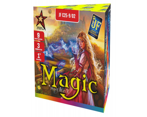 Фейерверк салют 1 калибр 9 выстрелов  сек. JF C25-9/02 MAGIC (Joker Fireworks)