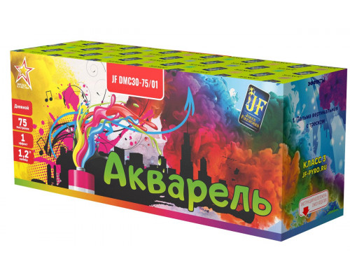 Фейерверк салют 1.2 калибр 75 выстрелов  сек. JF DMC30-75/01 Акварель (Joker Fireworks)