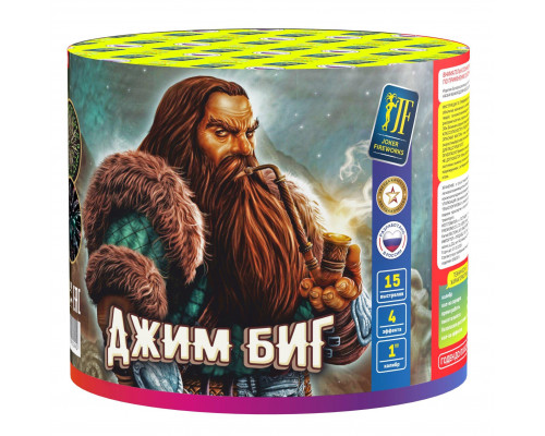 Фейерверк салют 1 калибр 15 выстрелов  сек. JF C25-15/01 Джим Биг (Joker Fireworks)