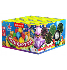 Фейерверк салют 0.8 калибр 100 выстрелов  сек. JF C20-100/03 Конфетти (Joker Fireworks)