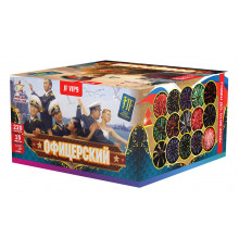 Фейерверк салют 1-1,2-1,5" калибр 220 выстрелов  сек. JF VIP9 Офицерский (Joker Fireworks)  2 блока