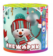 Фейерверк салют 1 калибр 12 выстрелов  сек. JF C25-12/01 Снежарик (Joker Fireworks)