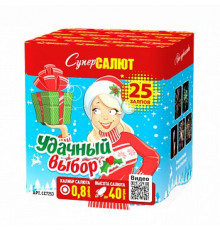 Фейерверк салют 0,8 калибр 25 выстрелов 38 сек. CC7253 Удачный выбор (Супер Салют)
